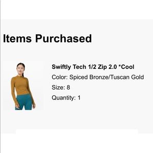 COPY - Swiftly tech lululemon half zip